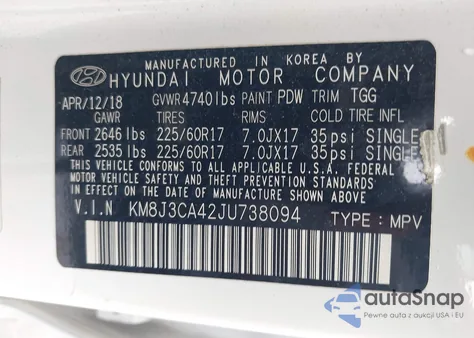 2018 Hyundai Tucson Sel from USA, damaged, VIN KM8J3CA42JU738094